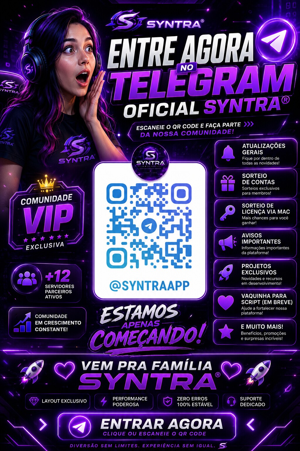 🚀💜 ENTRE PARA O TELEGRAM OFICIAL SYNTRA® 💜🚀  